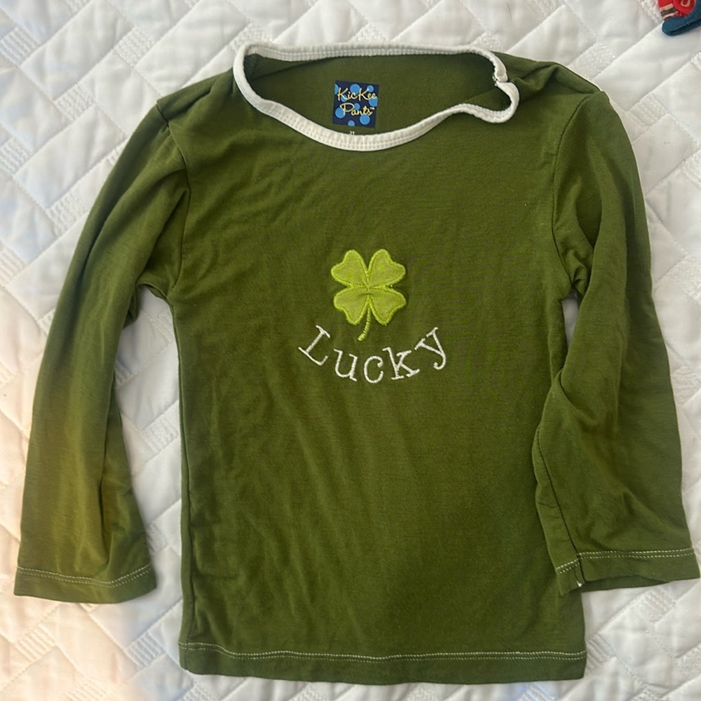 Kickee Pants 2t brand new without tags Lucky long sleeve top